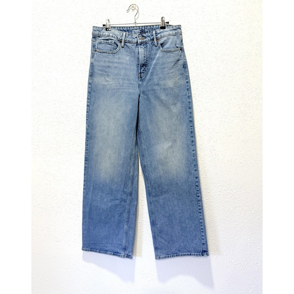 Old Navy Jeans Womens 8 Blue Extra High Rise Sky Hi Wide Leg Denim Stretch Pants